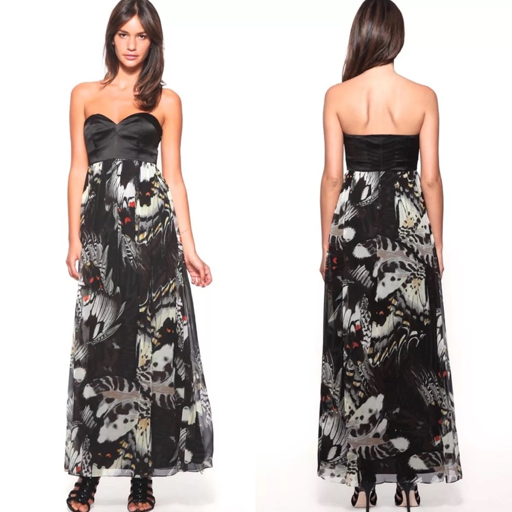 Karen Millen Strapless Silk Organza Gown